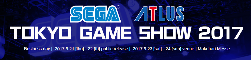 SEGA e Atlus em parceria com outras desenvolvedoras anunciam sua lineup para Tokyo Game Show 2017