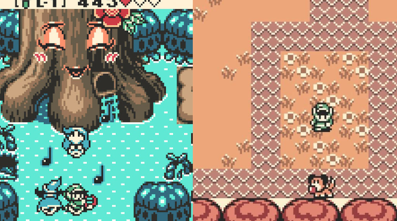 Screenshots dos jogos: "The Legend of Zelda: Oracle of Ages" e "The Legend of Zelda: Oracle of seasons".